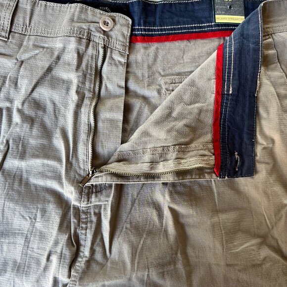Beverly Hills Polo Club Mens Relaxed Fit Cargo Shorts Sz 48 Khaki Modern Stretch - Picture 13 of 16